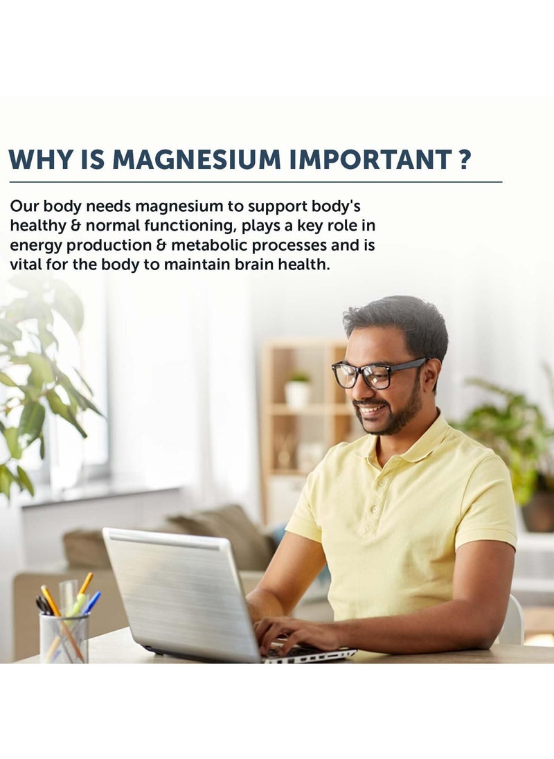 rue Magnesium Glycinate Supplement 1600Mg- 60 Tablets | Chelated Magnesium Supplement for Men & Women With Natural Antioxidants, Zinc & Vitamin C to Support Muscles Recovery, Joint health