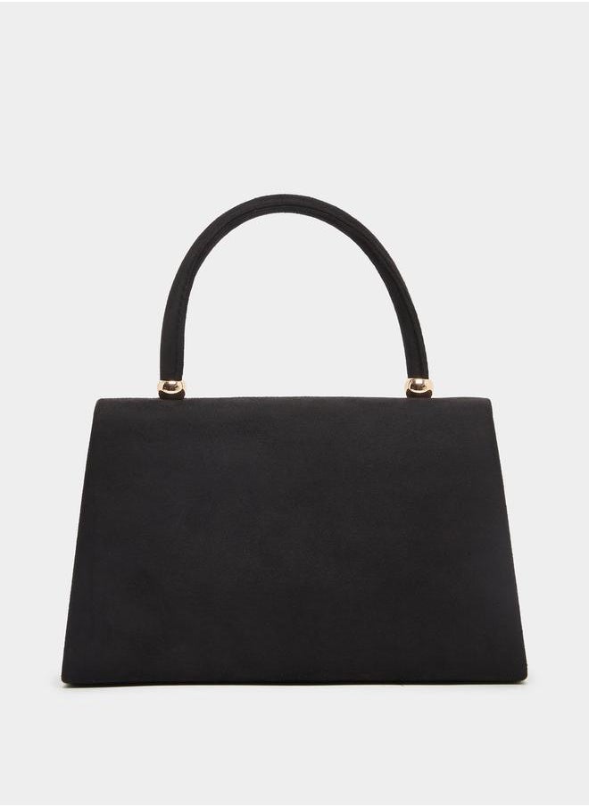 Embellished Stone Handbag with Chain Strap