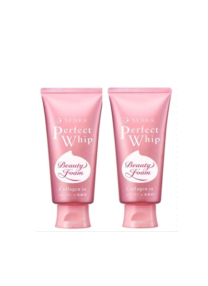 Senka Perfect Whip Collagen in Facial Wash120g ,Pack of 2