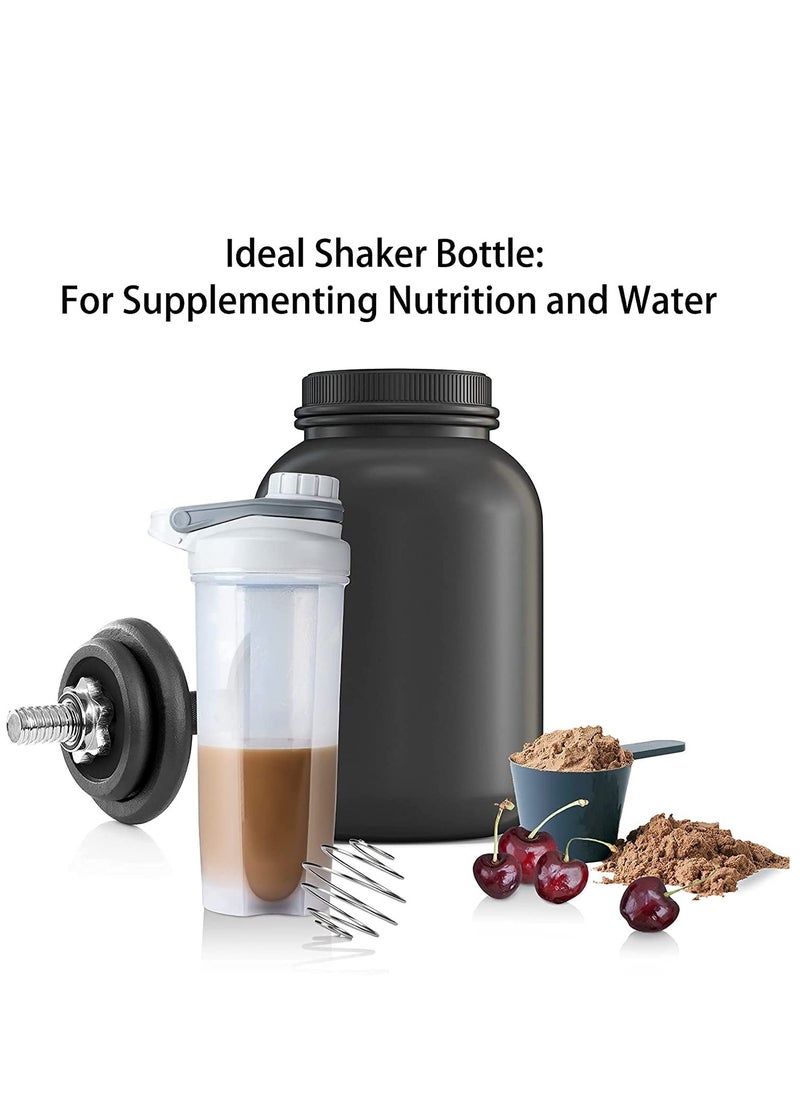 Fitness Shaker Bottle, Fitness Sports Classic Protein Shaker Bottle, BPA Free, Professional Fitness cup Fashionable Portable Sport Plastic Water Shaker Bottle for Exercise