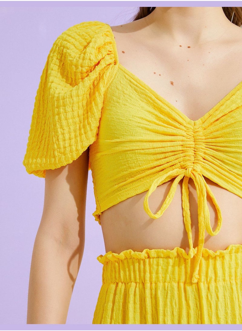 Crop T-Shirt Gathered