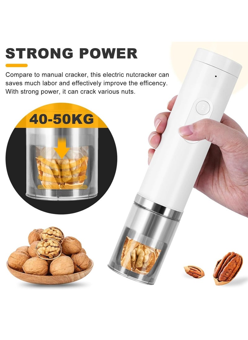 Electric Nut Cracker Machine Portable Pecan Walnut Cracker Sheller Nut Opener Tool for Walnuts Pecans Hazelnuts Almonds Brazil Nuts