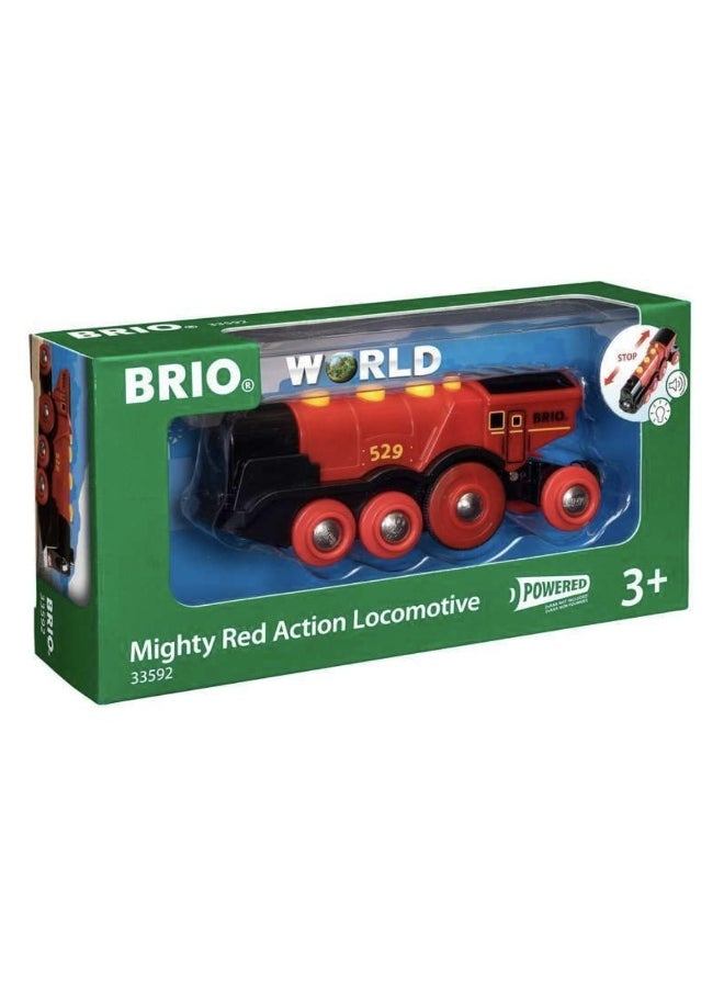 BRIO World Train Set Mighty Red Action Locomotive