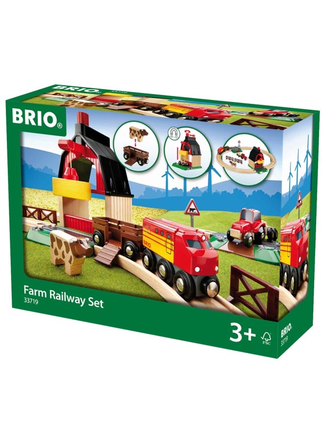 BRIO World Train Set Farm Railway Set (20 Pieces)