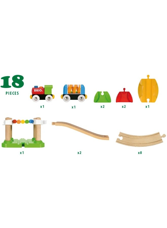 BRIO World Train Set My First Railway Beginner Pack (18 Pieces)