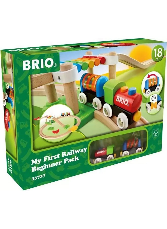 BRIO World Train Set My First Railway Beginner Pack (18 Pieces)