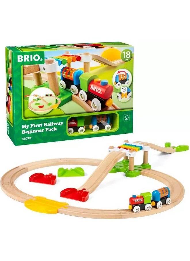 BRIO World Train Set My First Railway Beginner Pack (18 Pieces)