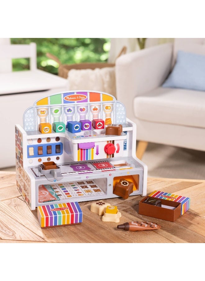 Melissa & Doug Wooden Chocolate Factory Play Set (42 Pieces)