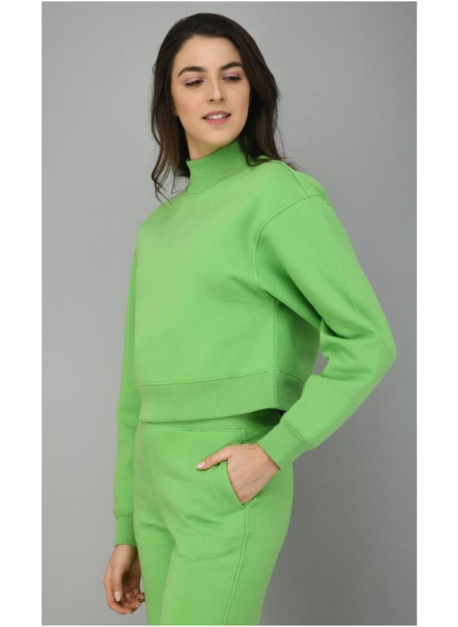 Glam Green Fleece SweatShirt