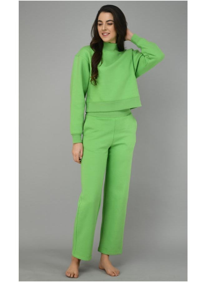 Glam Green Fleece SweatShirt