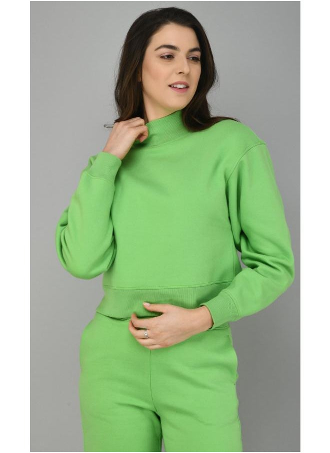 Glam Green Fleece SweatShirt