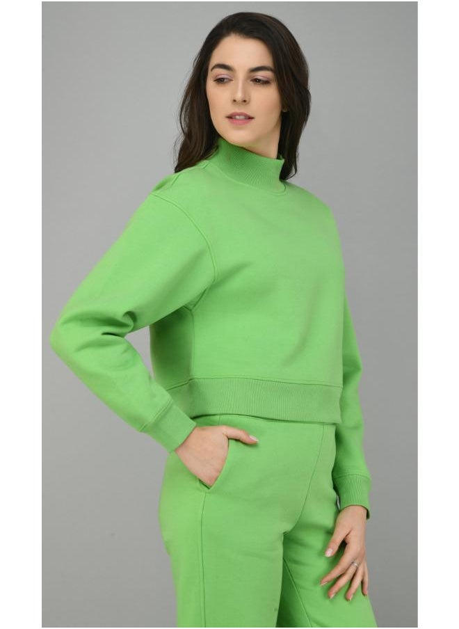 Glam Green Fleece SweatShirt