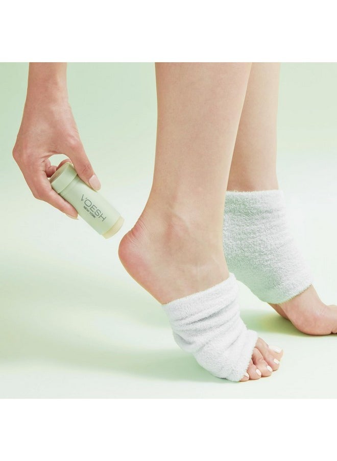 Heel Repair Duo, Solemate Heel Repair Balm & Moisturizing Heel Socks, Cracked Heel Stick Balm, Foot Care For Men & Women, At-Home Foot Care, Fuzzy Heel Socks, Toeless Spa Socks