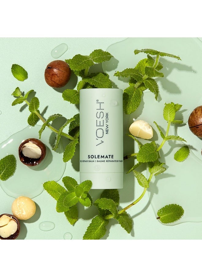 Heel Repair Duo, Solemate Heel Repair Balm & Moisturizing Heel Socks, Cracked Heel Stick Balm, Foot Care For Men & Women, At-Home Foot Care, Fuzzy Heel Socks, Toeless Spa Socks