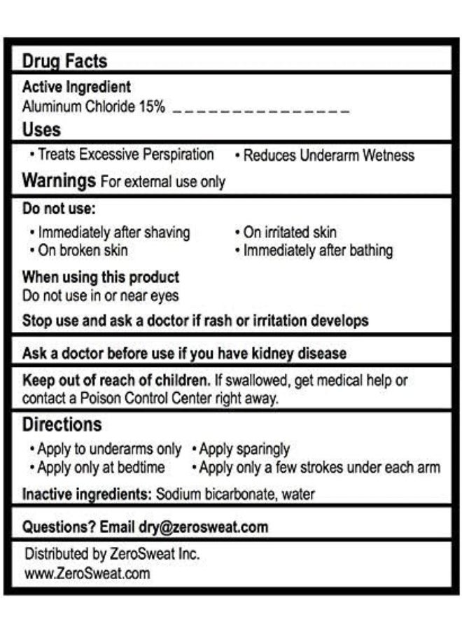ZeroSweat Antiperspirant Deodorant | Clinical Strength Hyperhidrosis Treatment - Reduces Armpit Sweat 1.2 Fl.Oz (1 Pack)