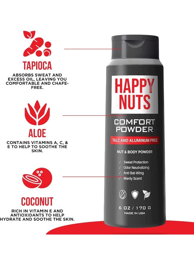 Comfort Powder - Anti-Chafing, Sweat Defense & Odor Control For The Groin, Feet, And Body - Body Powder For Men (Original)