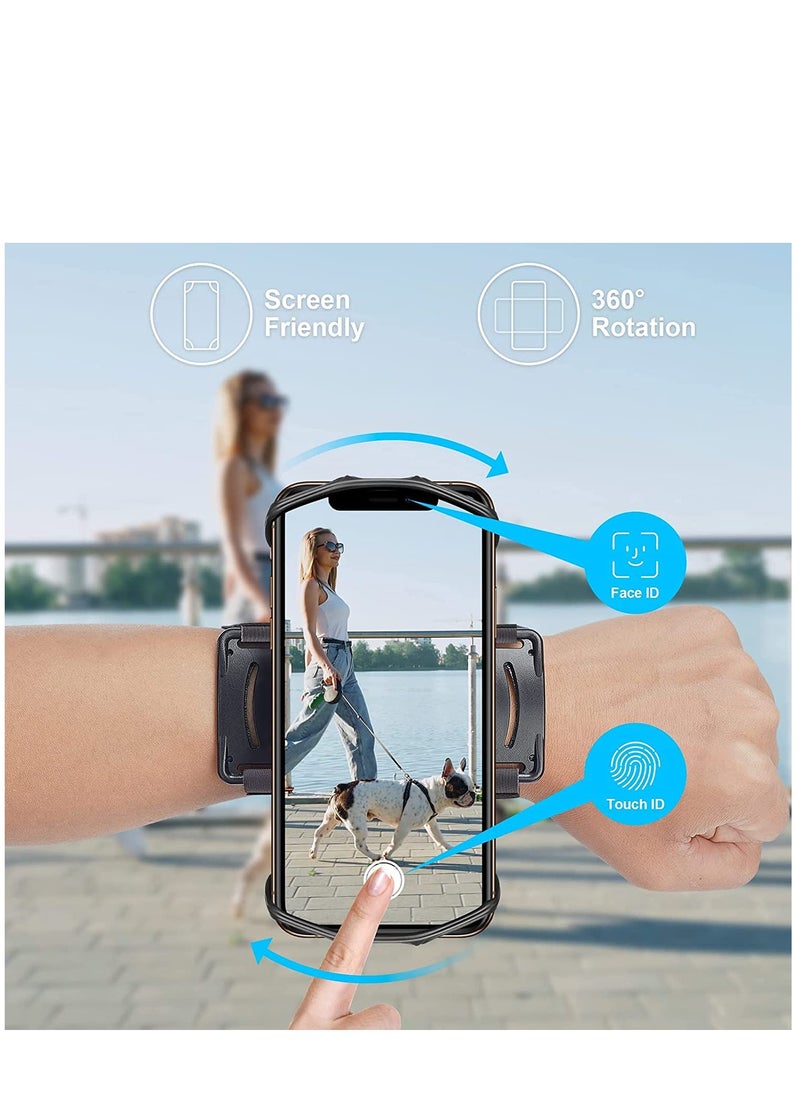 Running Armband 360° Rotatable Wristband Mobile Phone Holder for Jogging (iPhone 11 Pro Max,/11/Xs/X/8 Plus/7/6, Galaxy S20/S10/S10e/S9, Android Works Well)