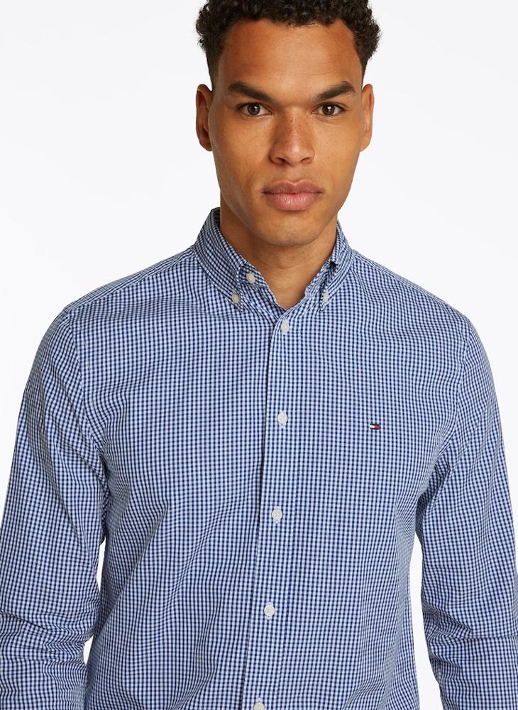 Regular Fit Flex Cotton Poplin Gingham Shirt