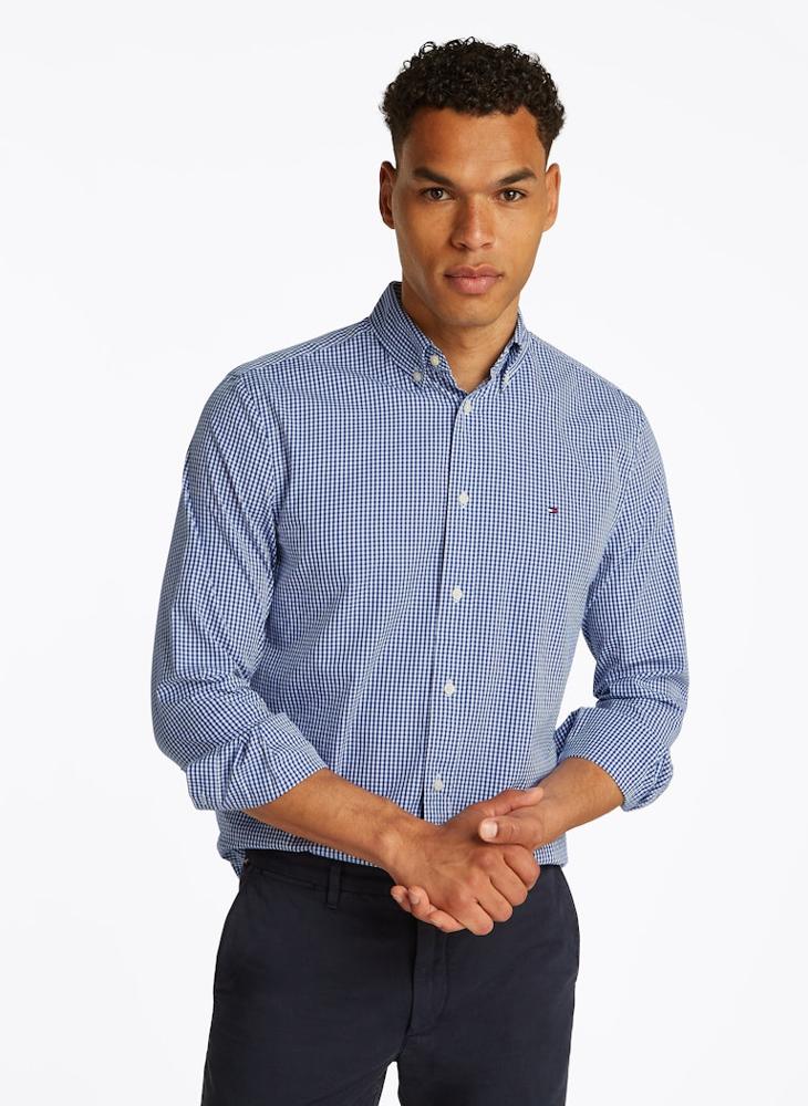 Regular Fit Flex Cotton Poplin Gingham Shirt