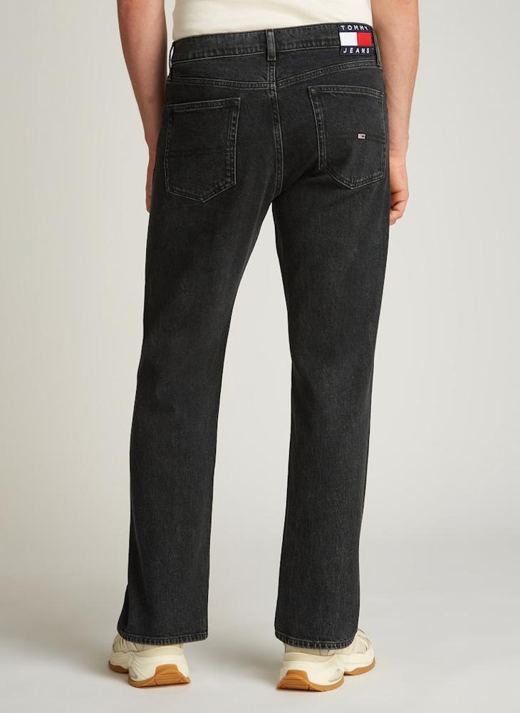 Straight Fit Rinse Wash Jeans