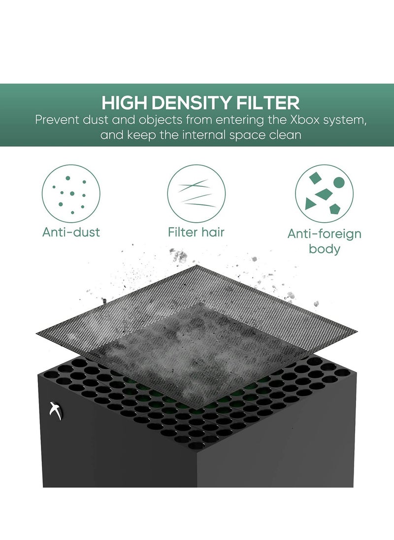 Dust Filter Compatible with Xbox Series X, Dust Filter Cover Top Case Dust Proof Filter Cover Compatible with Xbox Series X- 2 Pack