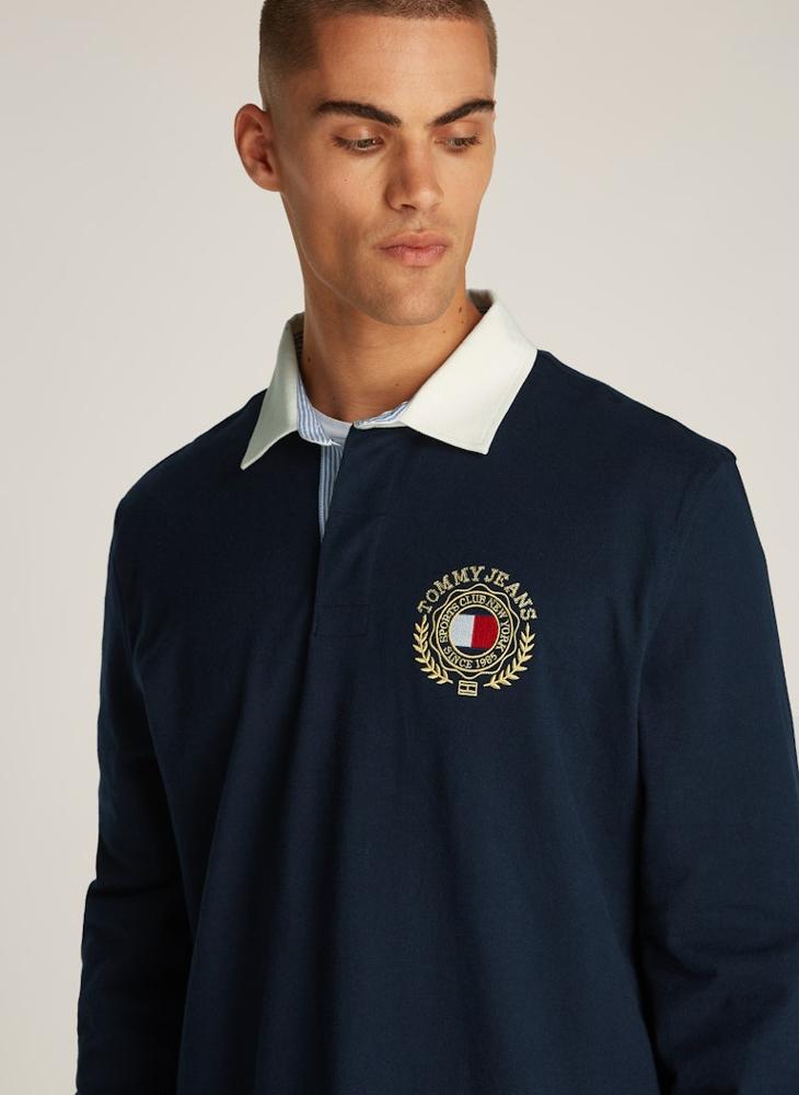 Graphic Logo Longsleeve Polo Shirt