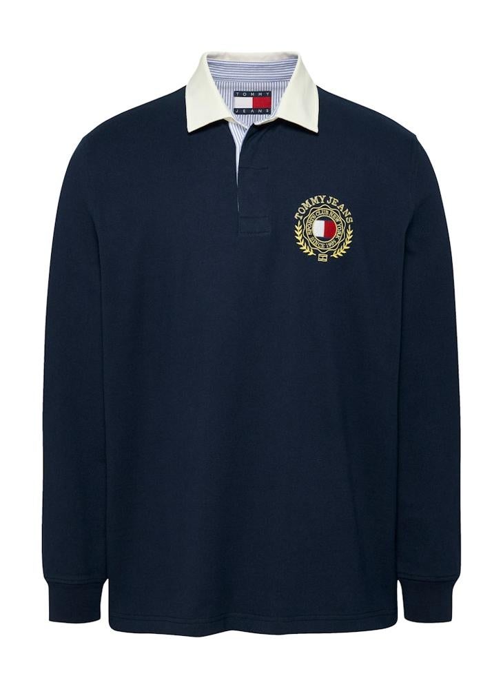 Graphic Logo Longsleeve Polo Shirt