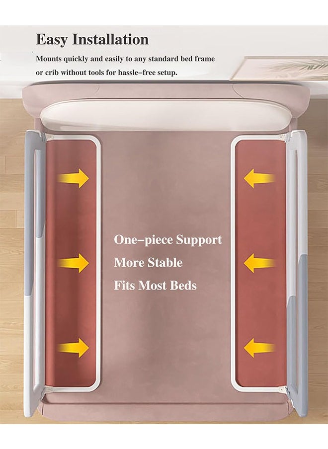 Bed Guard Rail for Toddlers -2M Lift Foldable Toddler Bed Rails for Kids,Safety Toddler Bed Rails with Reinforced Anchor Safety System,Bed Rail for Kids Fit,Bunk,Full Size,Queen,King,Twin