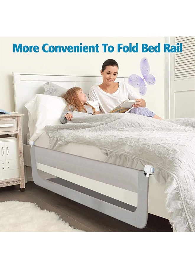Bed Rail for Toddlers - 2M Toddler Bed Rails U Shape Baby Bed Rail Guard with Child Lock | Height Adjustable Kids Bed Guard Rail Safety Side Rails for Queen Size Bed