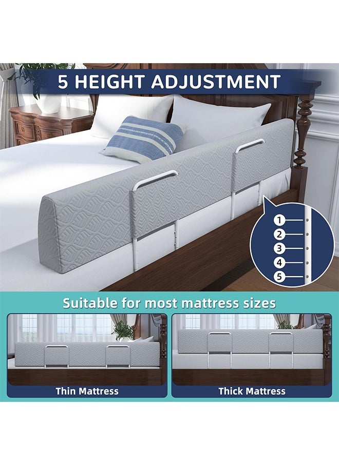 Bed Bumper for Toddlers, Foam Bed Rail for Toddlers, Toddler Bed Rail Bumper, Soft Safety Bed Guard Rail for Kids, Bed Side Rail for Twin, Full, Queen & King Beds (2M)