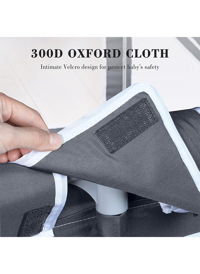 Baby Playpen, Large Baby Playard, Indoor & Outdoor Kids Activity Center with Anti-Slip Base, Sturdy Safety Play Yard with Breathable Mesh, Kid's Fence for Infants Toddlers (Dark Grey, 150×180tcm)