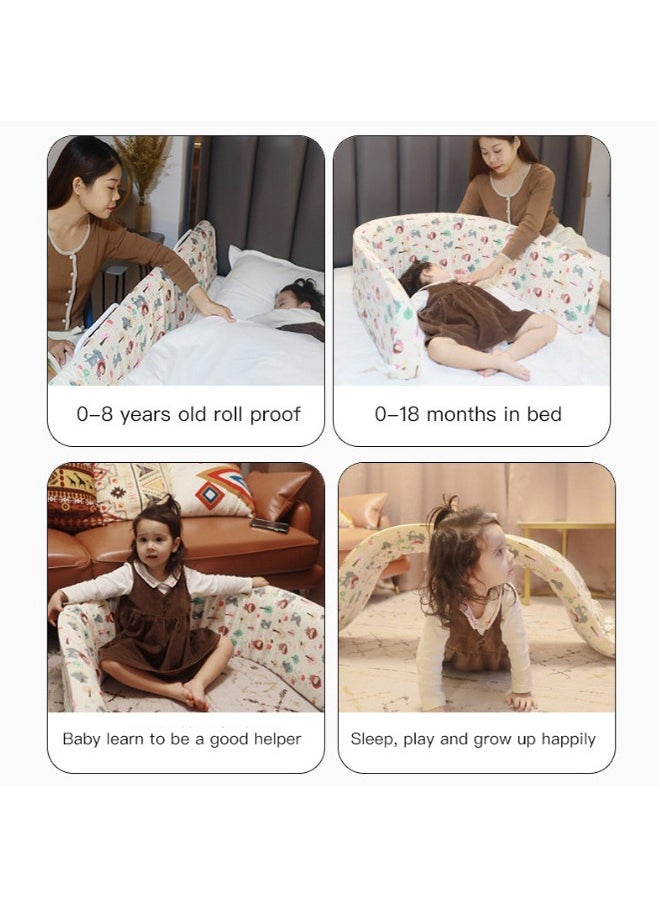 Bed Bumper for Toddlers, Foam Bed Rail for Toddlers, Toddler Bed Rail Bumper, Soft Safety Bed Guard Rail for Kids, Bed Side Rail for Twin, Full, Queen & King Beds (1.8M)