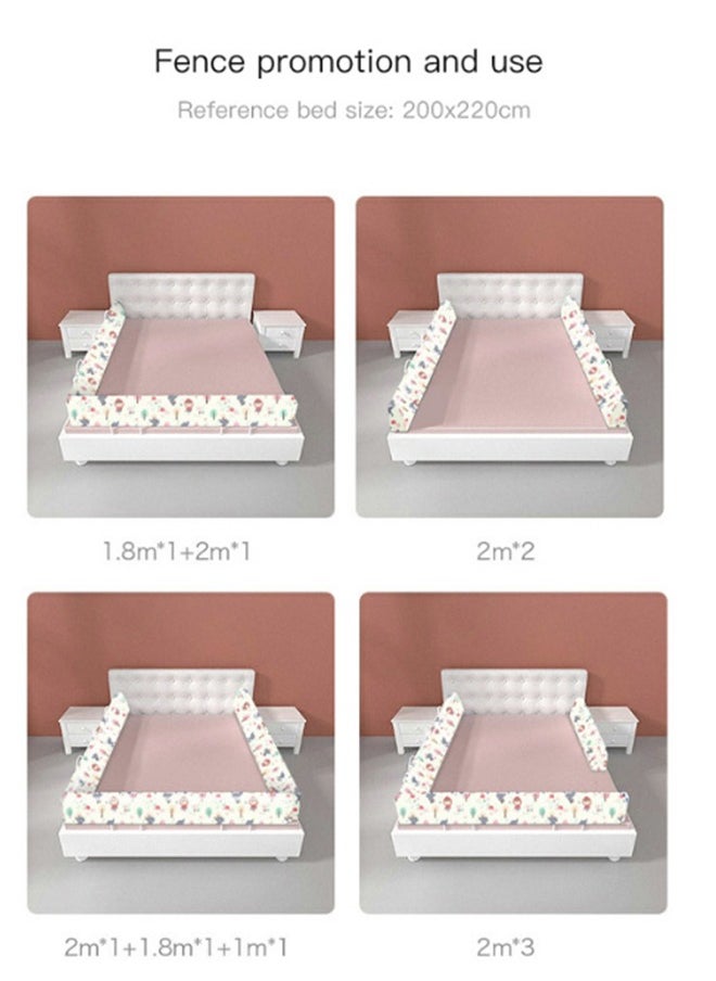 Bed Bumper for Toddlers, Foam Bed Rail for Toddlers, Toddler Bed Rail Bumper, Soft Safety Bed Guard Rail for Kids, Bed Side Rail for Twin, Full, Queen & King Beds (1.8M)