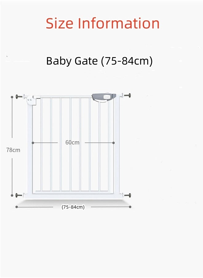 Auto Close Safety Baby Gate，Stair Guardrail Child Safety Gate Fence Baby Gate Fence Guardrail Baby Gate Fence Pet Kitchen Railing