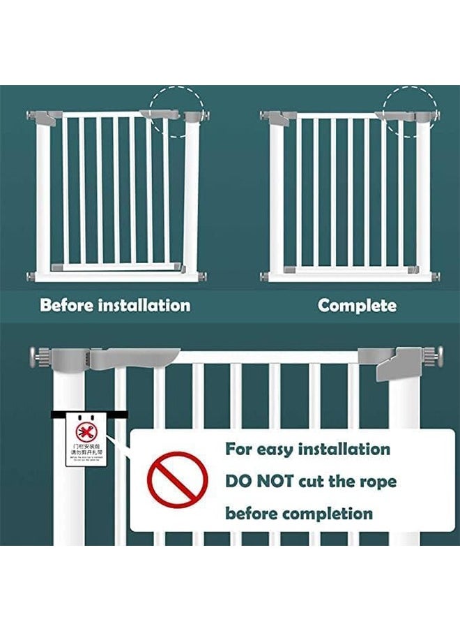 Auto Close Safety Baby Gate，Stair Guardrail Child Safety Gate Fence Baby Gate Fence Guardrail Baby Gate Fence Pet Kitchen Railing