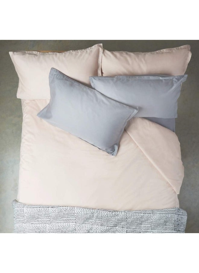 Eikei Solid Color Egyptian Cotton Duvet Cover Luxury Bedding Set High Thread Count Long Staple Sateen Weave Silky Soft Breathable Pima Quality Bed Linen Queen Blue