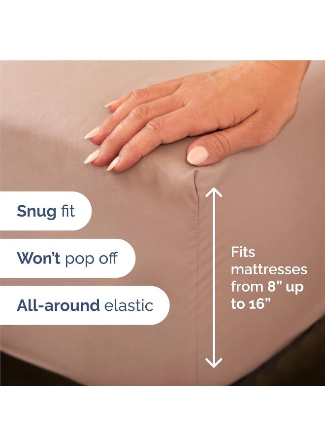 Full Size 4 Piece Bedding Sheet Set - Breathable & Cooling Bed Sheets - Hotel Luxury Bed Sheets for Kids, Teens, Women & Men- Deep Pockets - Easy-fit - Soft & Wrinkle Free - Mauve Oeko-Tex Sheet Set