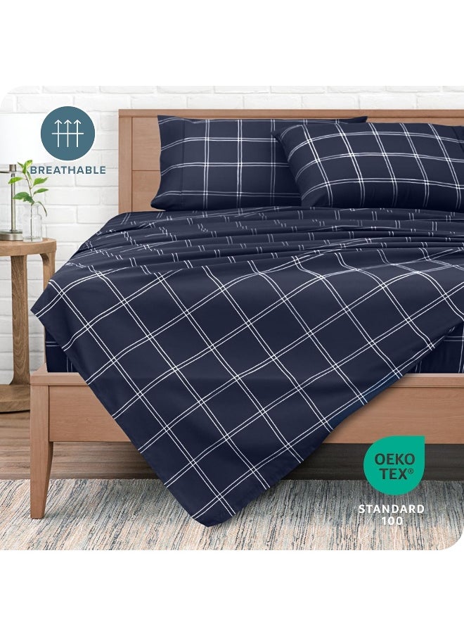 Bare Home Queen Sheet Set - Luxury 1800 Ultra-Soft Microfiber Queen Bed Sheets - Double Brushed - Deep Pockets - Easy Fit - 4 Piece Set