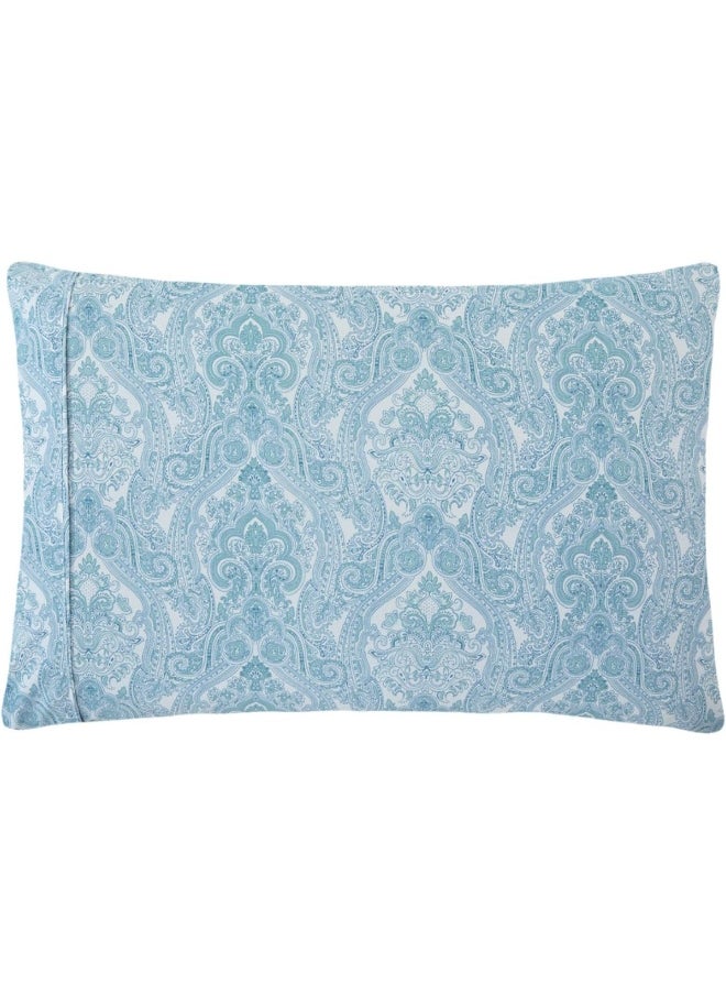 Spirit Linen home Twin Size Bed Sheets Set - 6PC Paisley Ultra Soft Microfiber Bed Sheets - Easy to Clean, Twin Size Sheets with Fitted Sheet, Flat Sheet & Pillowcases (Blue)