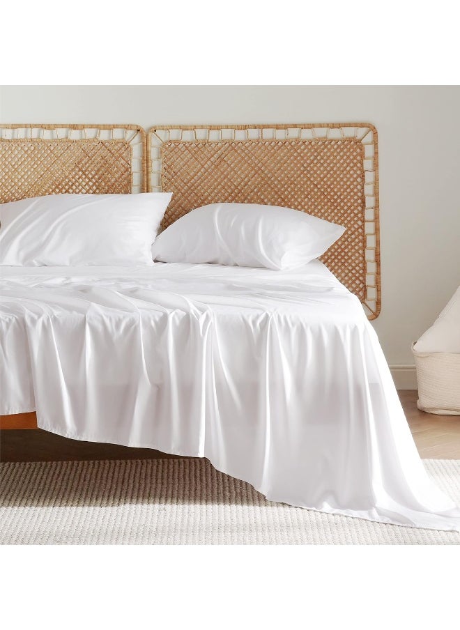 Bedsure Queen Sheets, Rayon Derived from Bamboo, Queen Cooling Sheet Set, Deep Pocket Up to 16