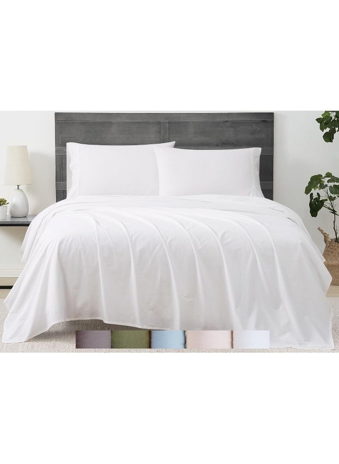 Cannon - Solid Percale 5 Piece Split King Sheet and Pillowcase Set - Grey