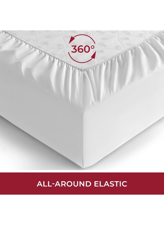 Mellanni Extra Deep Pocket Queen Fitted Sheet - Cooling Sheets up to 21