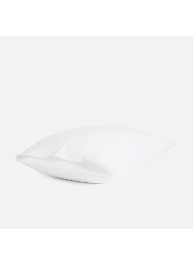 Brooklinen Luxury Percale Pillowcases - Set of 2, Standard Size in White - 100% Long Staple Cotton with Envelope Closure