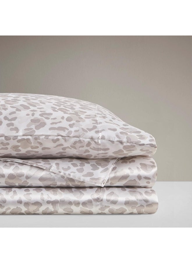 Madison Park Essentials Satin Sheet Set Luxury and Silky with Natural Sheen, Elastic 14