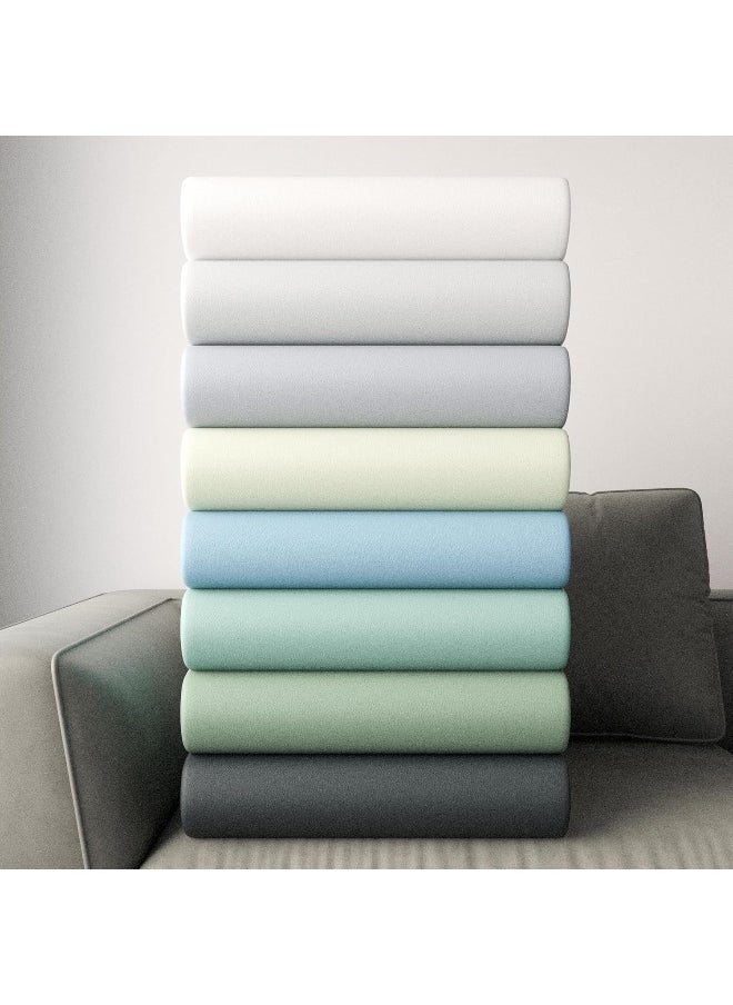 1200 Thread Count Queen Size Sheets Set Light Gray, Ultra Soft Cotton Rich Easy Care Sateen Bed Sheet, Moisture Wicking Deep Pocket Sheets (1 Flat Sheet, 1 Fitted Sheet & 2 Pillowcases)