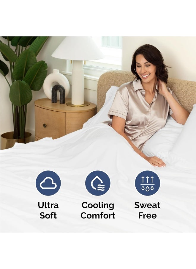 King 6 Piece Sheet Set - Breathable & Cooling Bed Sheets - Hotel Luxury Bed Sheets for Women, Men, Kids & Teens - Comfy Bedding w/Deep Pockets & Easy Fit - Soft & Wrinkle Free - King White Sheets