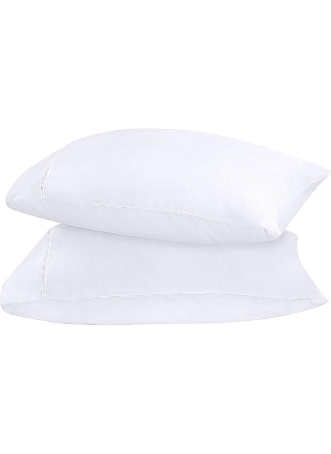 Utopia Bedding Queen Pillow Cases - 2 Pack - Envelope Closure - Soft Brushed Microfiber Fabric - Shrinkage and Fade Resistant Pillow Covers 20 X 30 Inches (Queen, White)