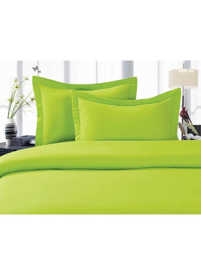 Elegant Comfort 1500 Premier Hotel Quality Super Soft Wrinkle Free 4 pc Sheet Set, Deep Pocket, Full Lime-Green