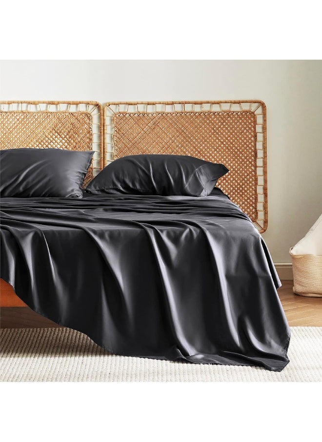 Bedsure Queen Sheets, Rayon Derived from Bamboo, Queen Cooling Sheet Set, Deep Pocket Up to 16
