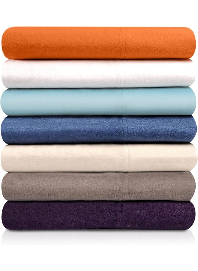 Superior Flannel Cotton Bed Sheet Set, King, Charcoal